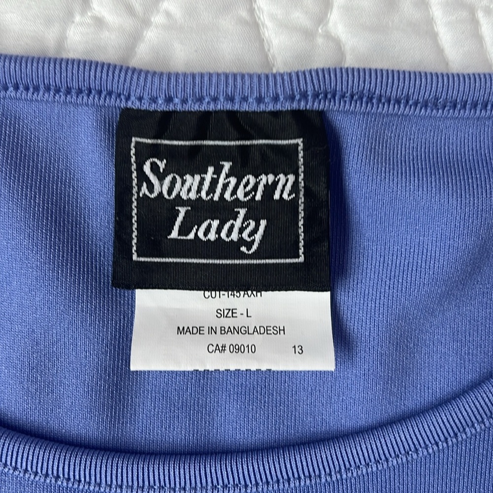 NWT Southern Lady Woman’s Large Purple Periwinkle Tank Top - Picture 2 of 10
